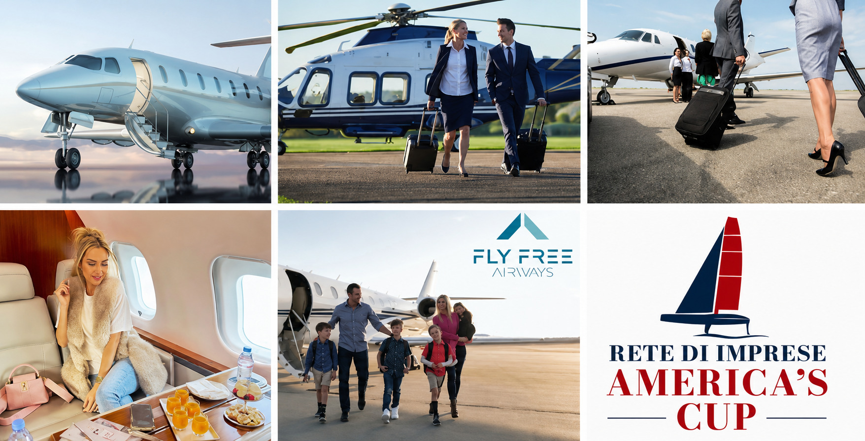 America's Cup 2027: rinnovata la partnership tra FlyFree Airways e H2biz per i voli privati